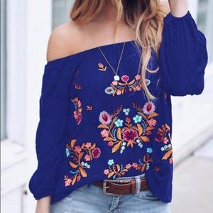 Boston Proper Tops - Mexican twist off shoulder shirt S-5XL Boston Proper Tops - Mexican twist off shoulder shirt S-5XL